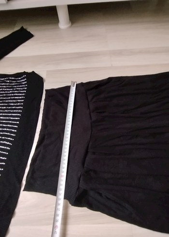 Siyah Piliseli Yüksek Yakalı takım - Görsel 10