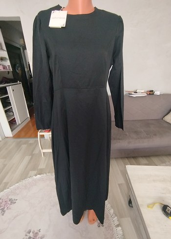 44 Beden siyah Renk Siyah Uzun Kollu Siyah Uzun Elbise