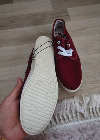 38 Beden bordo Renk Bordo Kadın Sneakers - Günlük Rahatlık