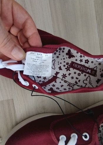 38 Beden Bordo Kadın Sneakers - Günlük Rahatlık