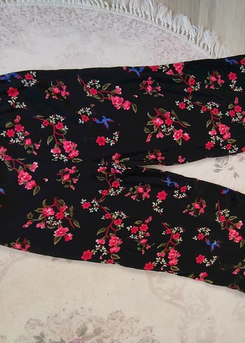 38 Beden Çiçek Desenli Bohem Kadın Pantolon