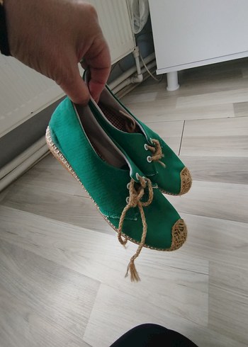 Yeşil Örgü Kadın Espadril - Görsel 7