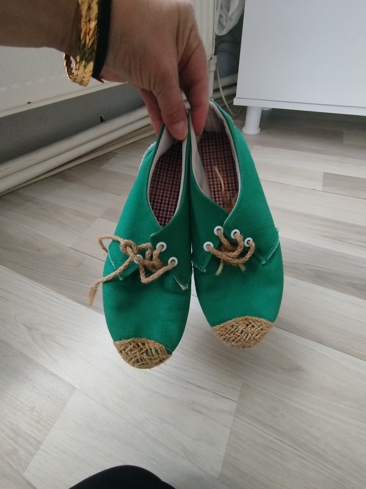 Yeşil Örgü Kadın Espadril - Görsel 3