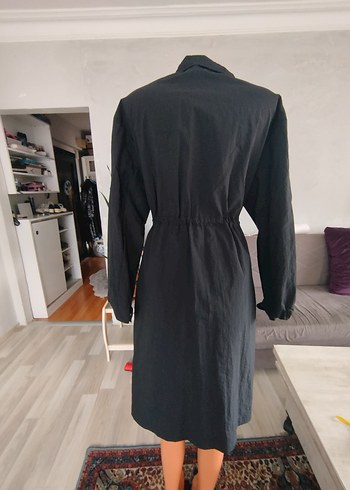 Kadın Siyah Kemerli Uzun Kollu trend - Görsel 6