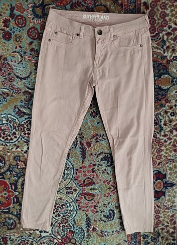 38 Beden pembe Renk Keten pantolon