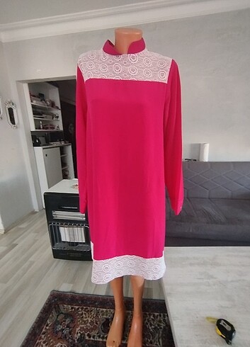 Füşya renk tunik