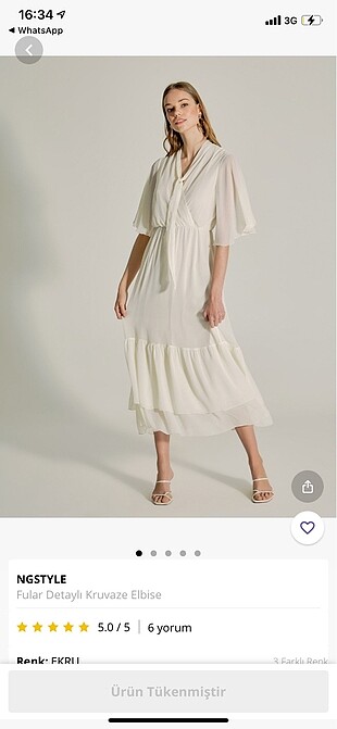 Kırık Beyaz Elbise #fabrika #sıfır #krem #kırıkbeyaz #nişan #el