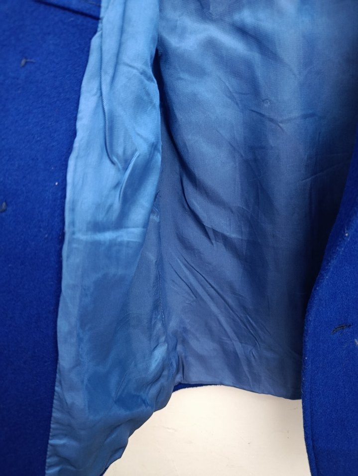 Düğmeli Erkek Çocuk Mavi Kaban - Görsel 4