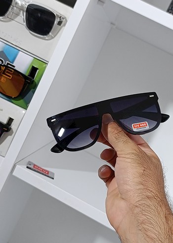 Siyah Minimalist Erkek Güneş Gözlüğü - Görsel 2