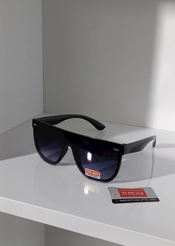 Siyah Minimalist Erkek Güneş Gözlüğü - Görsel 5