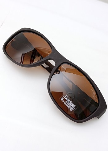 Kahverengi Minimalist Biker Güneş Gözlüğü - Görsel 4