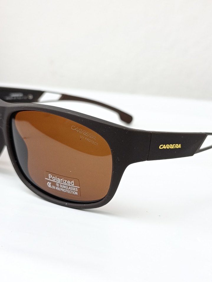 Kahverengi Minimalist Biker Güneş Gözlüğü - Görsel 2