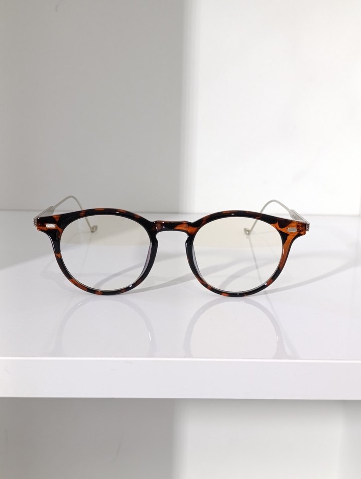 leopar çerçeve şeffaf cam Kadın Gözlüğü - Görsel 5