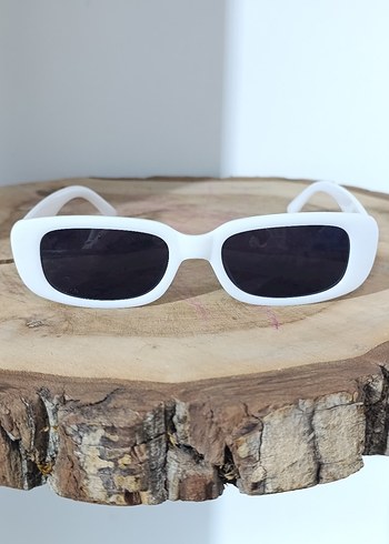 Beyaz Retro Kadın Güneş Gözlüğü - Görsel 3