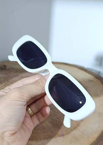 Beyaz Retro Kadın Güneş Gözlüğü - Görsel 6