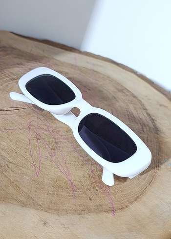 Beyaz Retro Kadın Güneş Gözlüğü - Görsel 4
