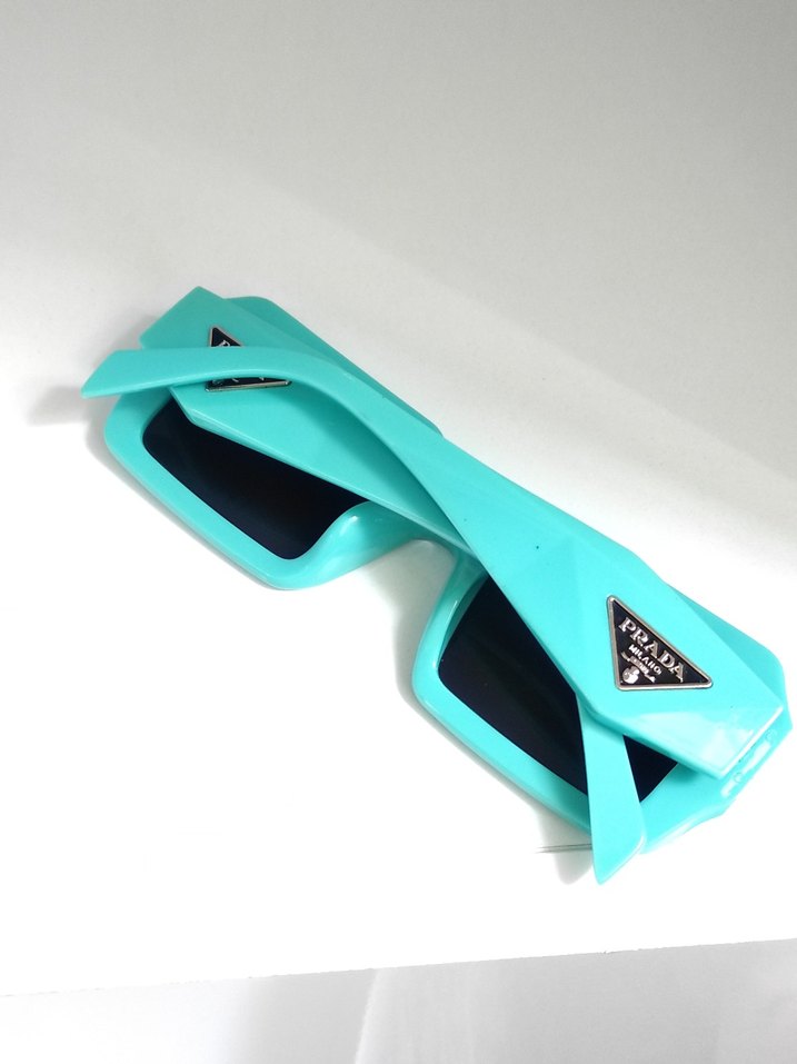 Turkuaz dikdörtgen Kadın güneş Gözlüğü - Görsel 4