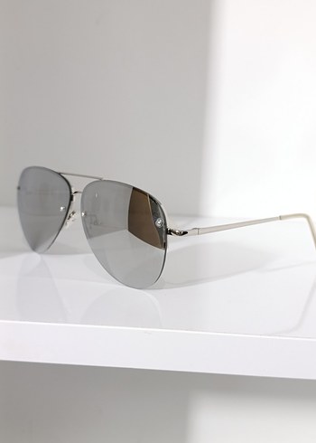 Aynalı Gri Kadın Güneş Gözlüğü - Görsel 3