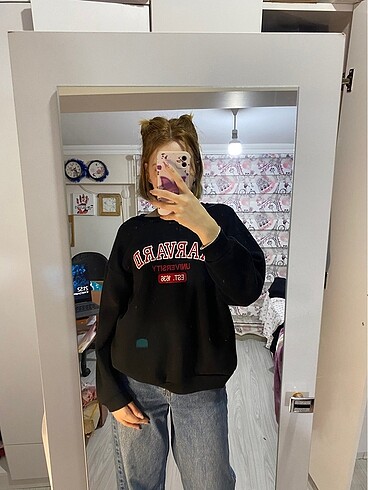 Bisiklet yaka sweatshirt