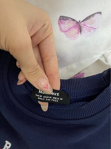 m Beden lacivert Renk Madmext Bisiklet yaka sweatshirt
