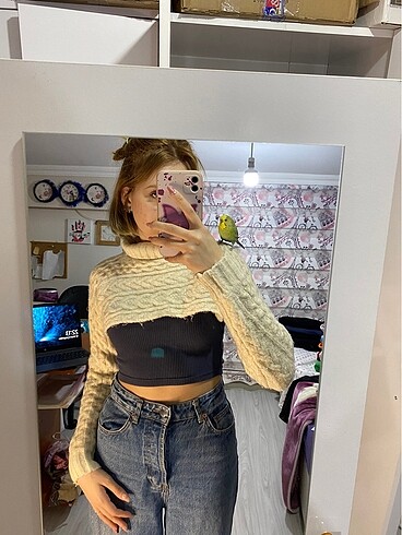 Zara boğazlı Bolero