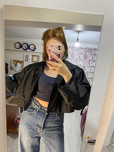 m Beden siyah Renk crop blazer