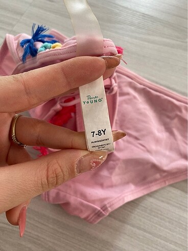 7 Yaş Beden pembe Renk Bikini takımı