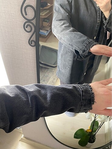 l Beden siyah Renk unısex siyah kot ceket (m/L)