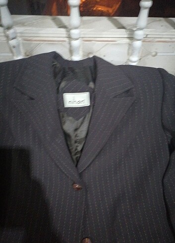 48 Beden yeşil Renk Kullanılmamış şık blazer ceket