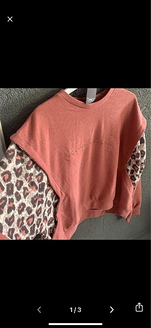 Leopar desenli sweat