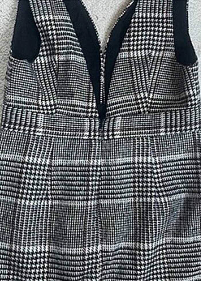 Ekose kısa salopet - Görsel 4