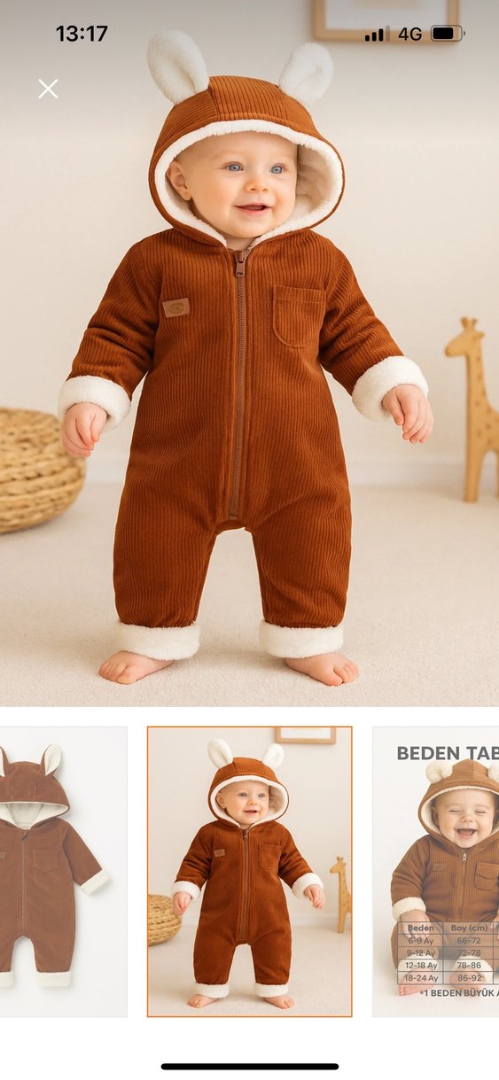 Kürklü Bebek Tulumu - Görsel 2