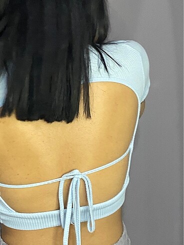 s Beden mavi Renk Sırtı açık crop