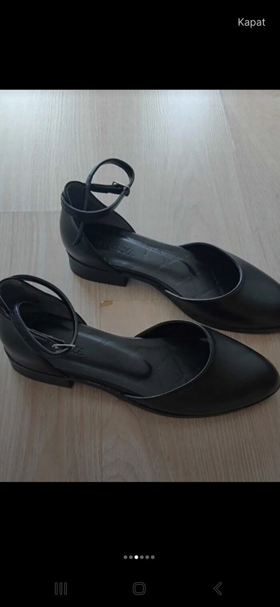 Siyah Tokalı Kadın Ayakkabı - Görsel 3