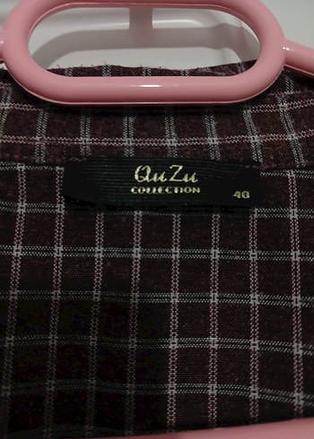 Bordo Pamuklu Uzun Kollu Kadın Gömlek - Görsel 6