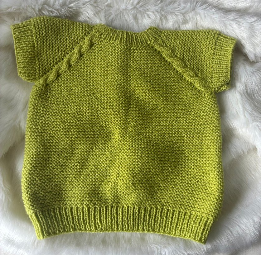 Kız Çocuk Yeşil Örgü Hırka - Görsel 2