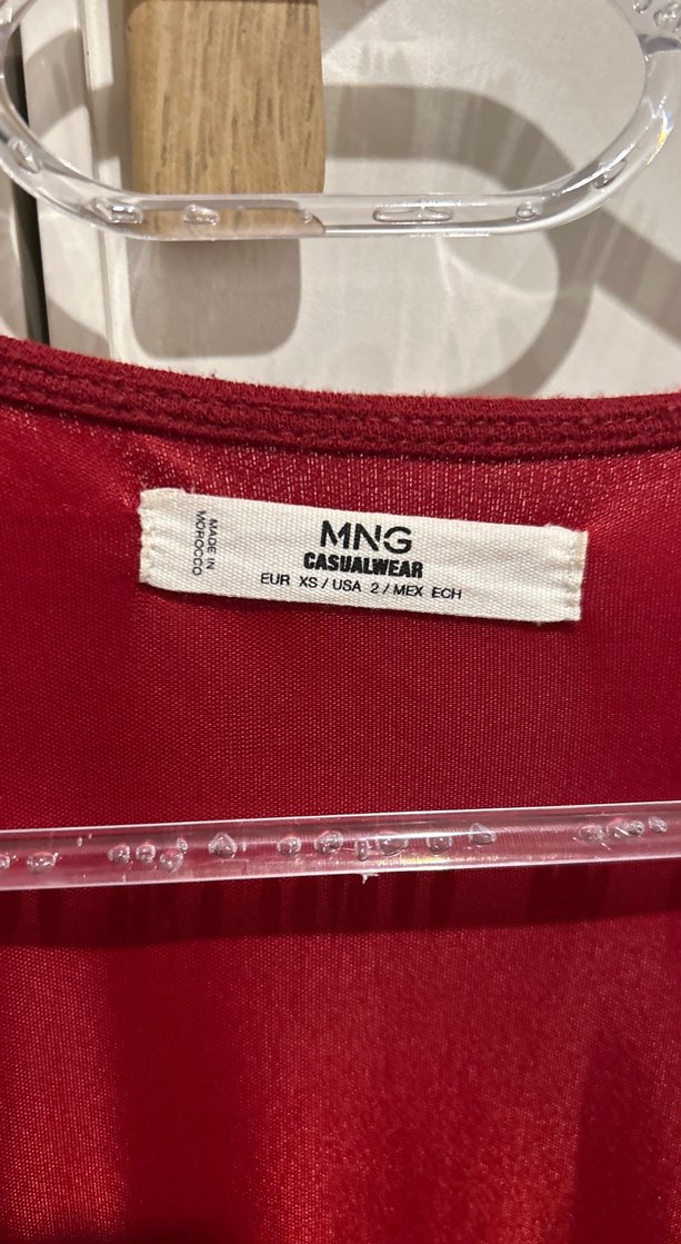 Mango Bordo Uzun Kollu Şort Tulum - Görsel 2