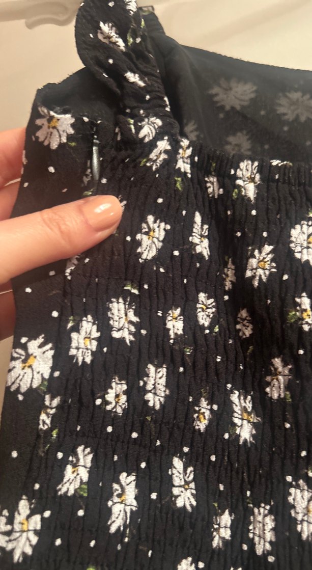 Çiçekli Mini Elbise - Görsel 4