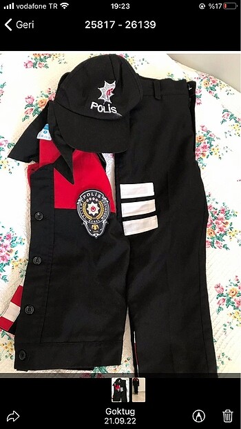 Çocuk polis kıyafeti