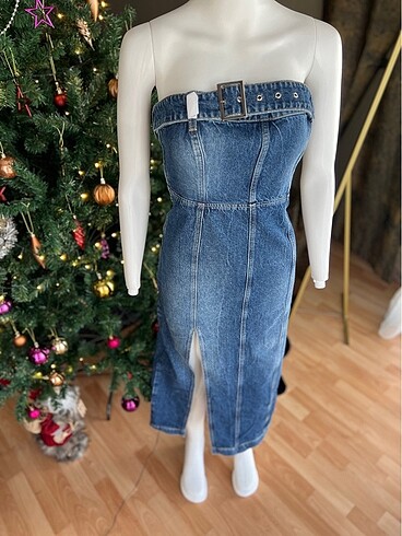 #yeni #straplez #jean #kot #elbise #mango