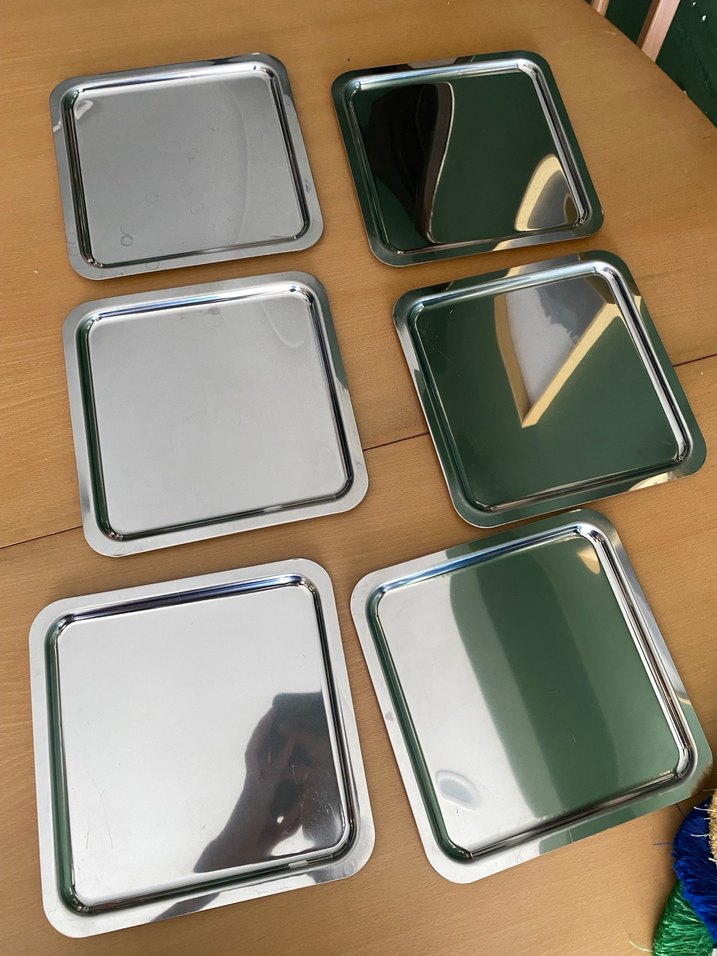 Parlak Metal Kare Tepsiler - Görsel 4