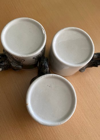 MUDO Fil Figürlü Gri Seramik Fincan Seti - Görsel 3