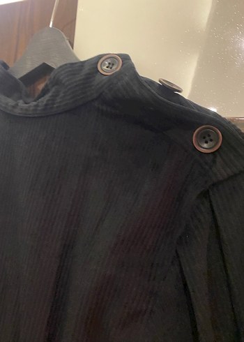 Zonnat kadife siyah elbise - Görsel 5