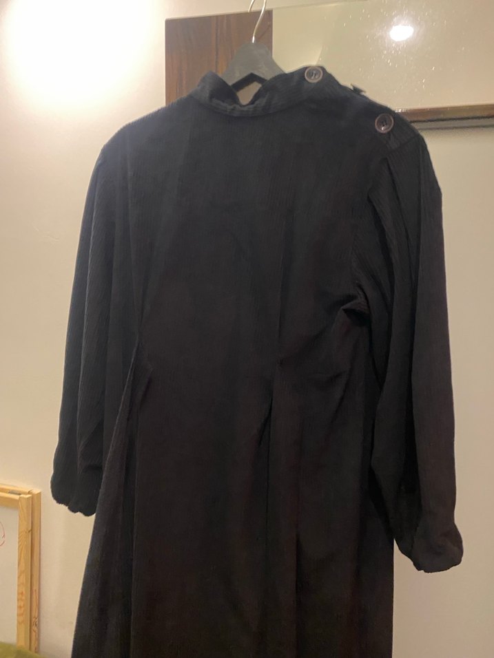 Zonnat kadife siyah elbise - Görsel 4