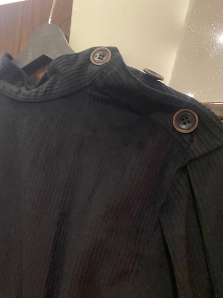 Zonnat kadife siyah elbise - Görsel 5