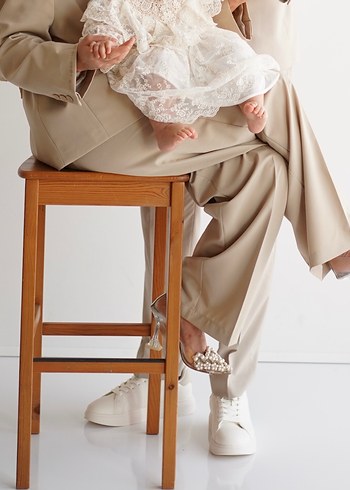 İnci Detaylı Beyaz Cam Topuklu Gelin Ayakkabısı - Görsel 8