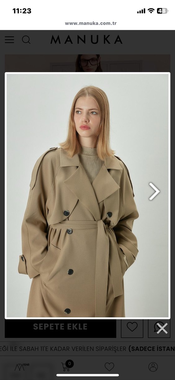 MANUKA Kadın Uzun Trençkot - Görsel 5