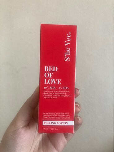 She vec red of love kimyasal peeling