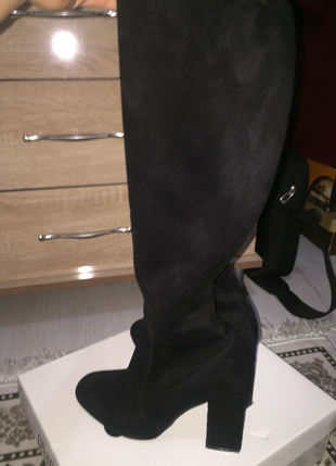 Diğer Lidyana casavie dizaltı siyah corap cizme
