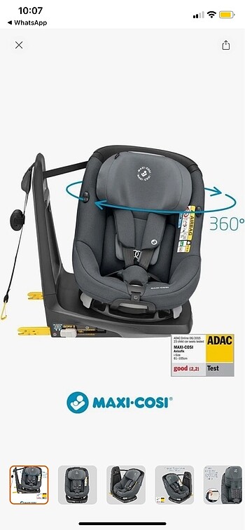 Maxi Cosi İsofix li ADAC lı OTO KOLTUĞU